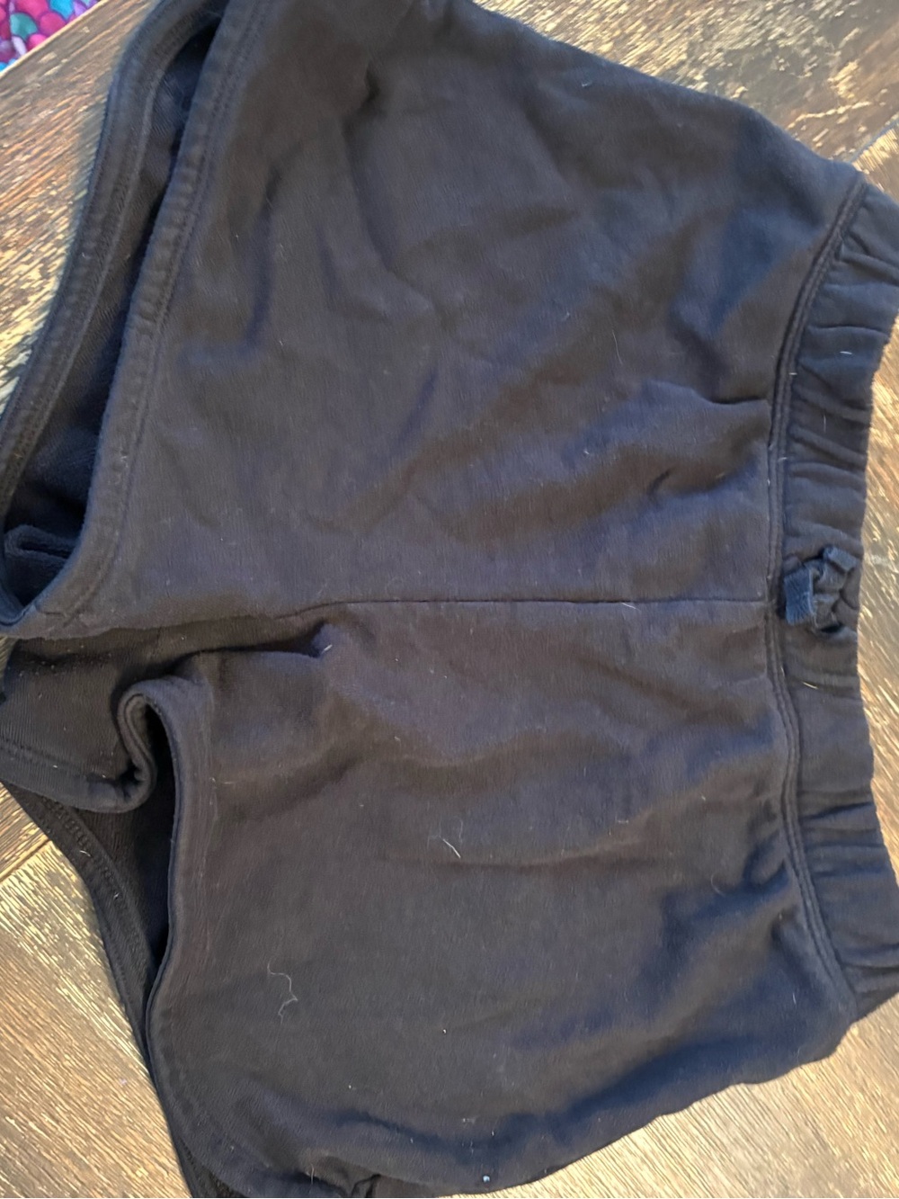 Place Black Knit Lounge Shorts with Logo Tag